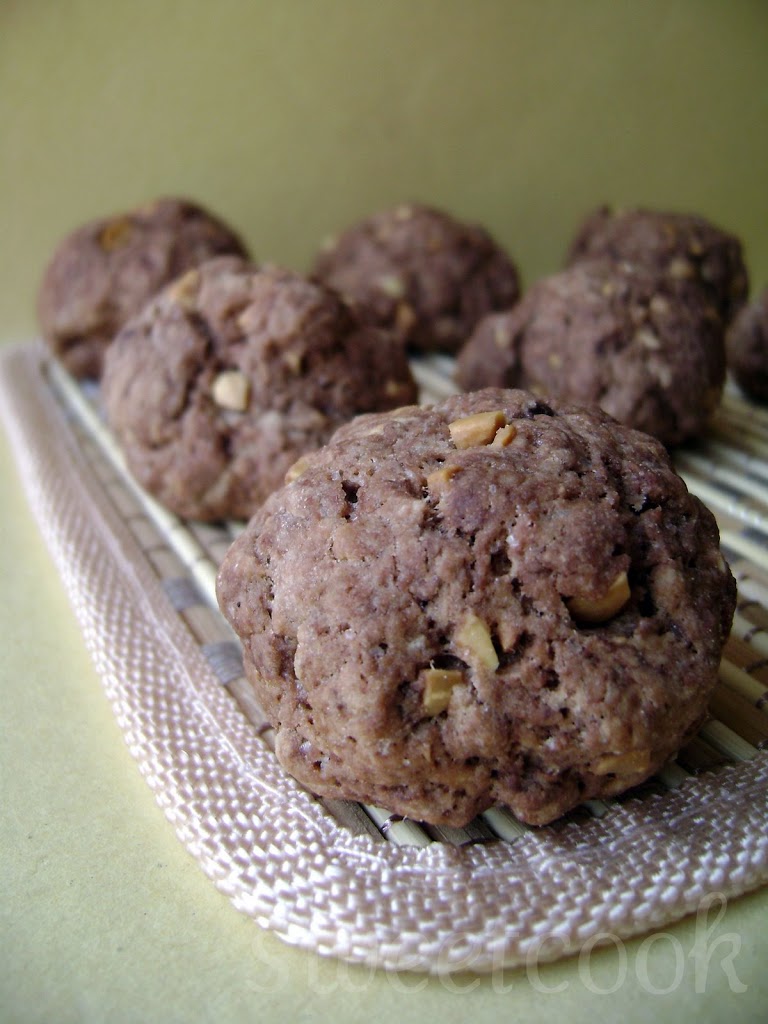Biscottini al cacao e arachidi