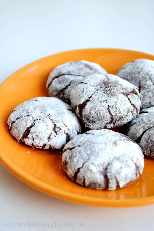 Chocolate crinkles cookies ricetta originale